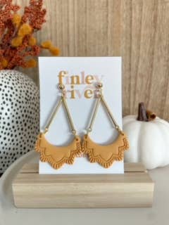 Venus | Turmeric | Clay Earrings