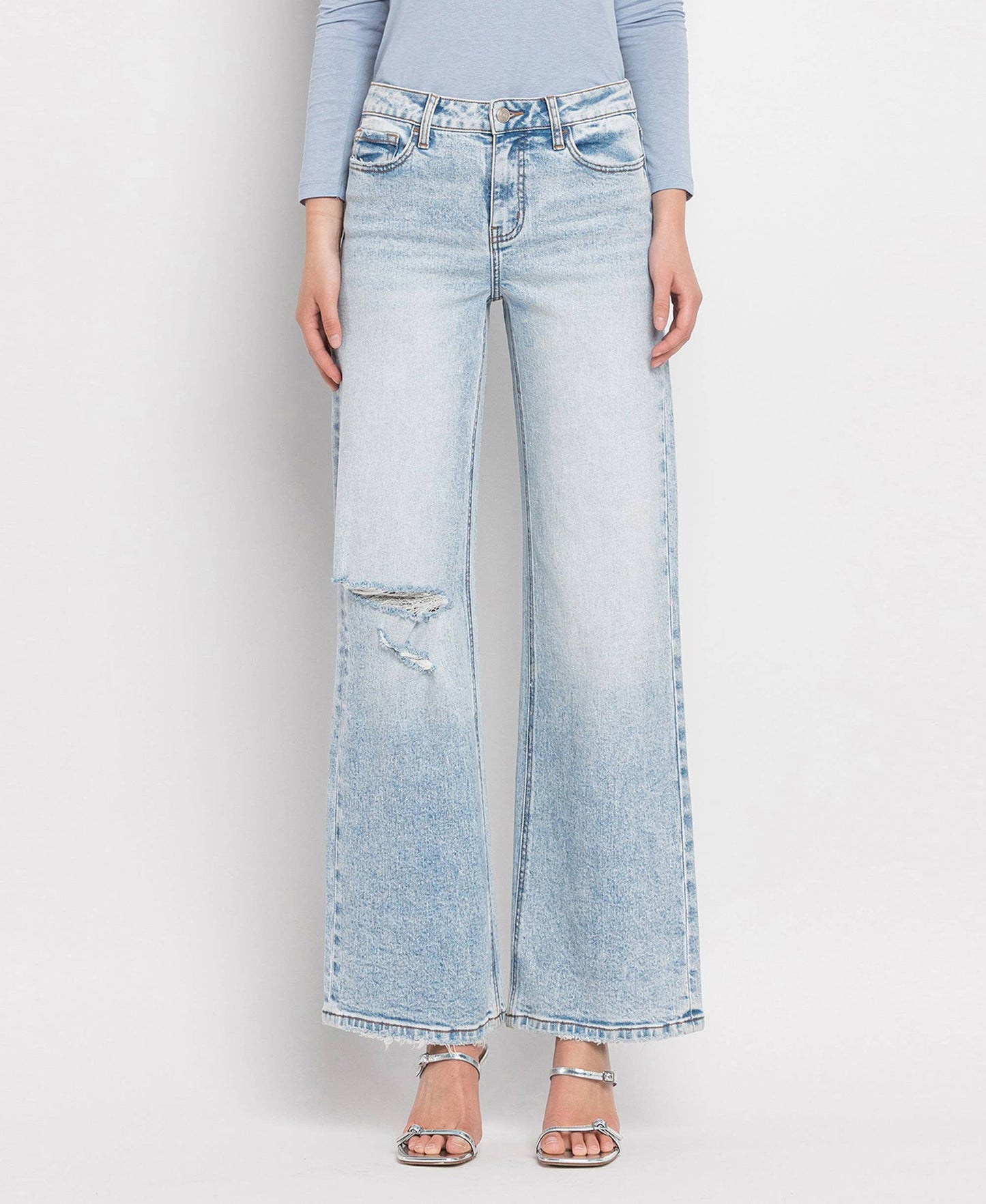 TUMMY CONTROL SUPER HIGH RISE WIDE LEG JEANS LV1312