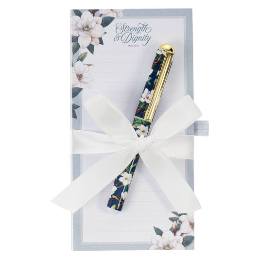 Magnetic Notepad w/pen Strength & Dignity Prov. 31:25