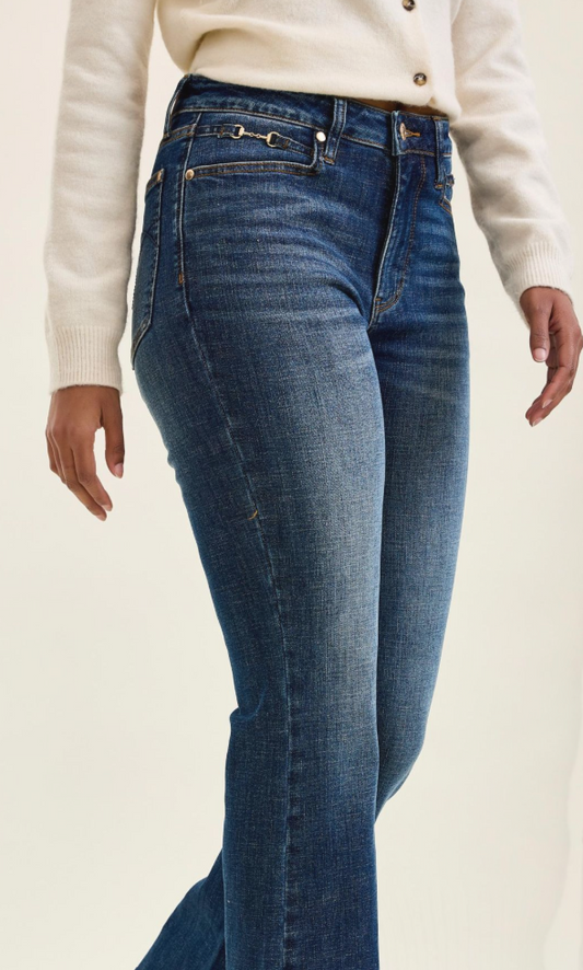 JB Fall Dark Wash Buckle Detail Bootcut Daisy Denim