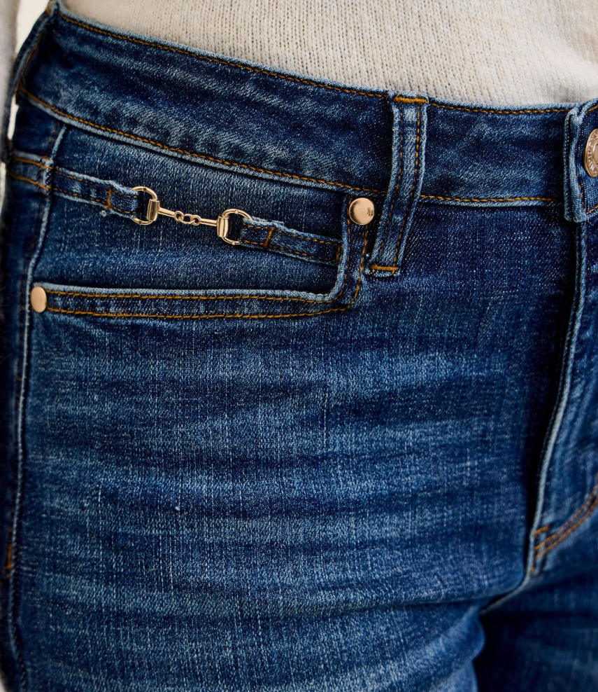 JB Fall Dark Wash Buckle Detail Bootcut Daisy Denim