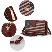 Load image into Gallery viewer, Kiara FLAG Crossbody Handbag Convertible Women&#39;s by Mia K
