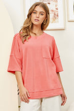 Load image into Gallery viewer, Racquel Half Sleeve Relaxed Pocket Blouse

