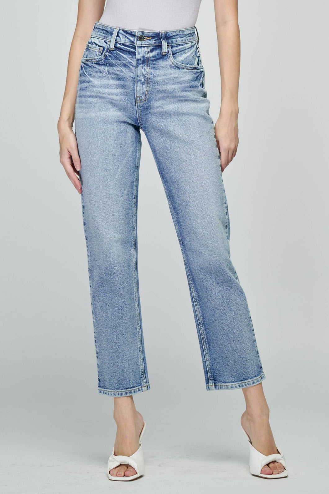 High Rise Straight Jeans