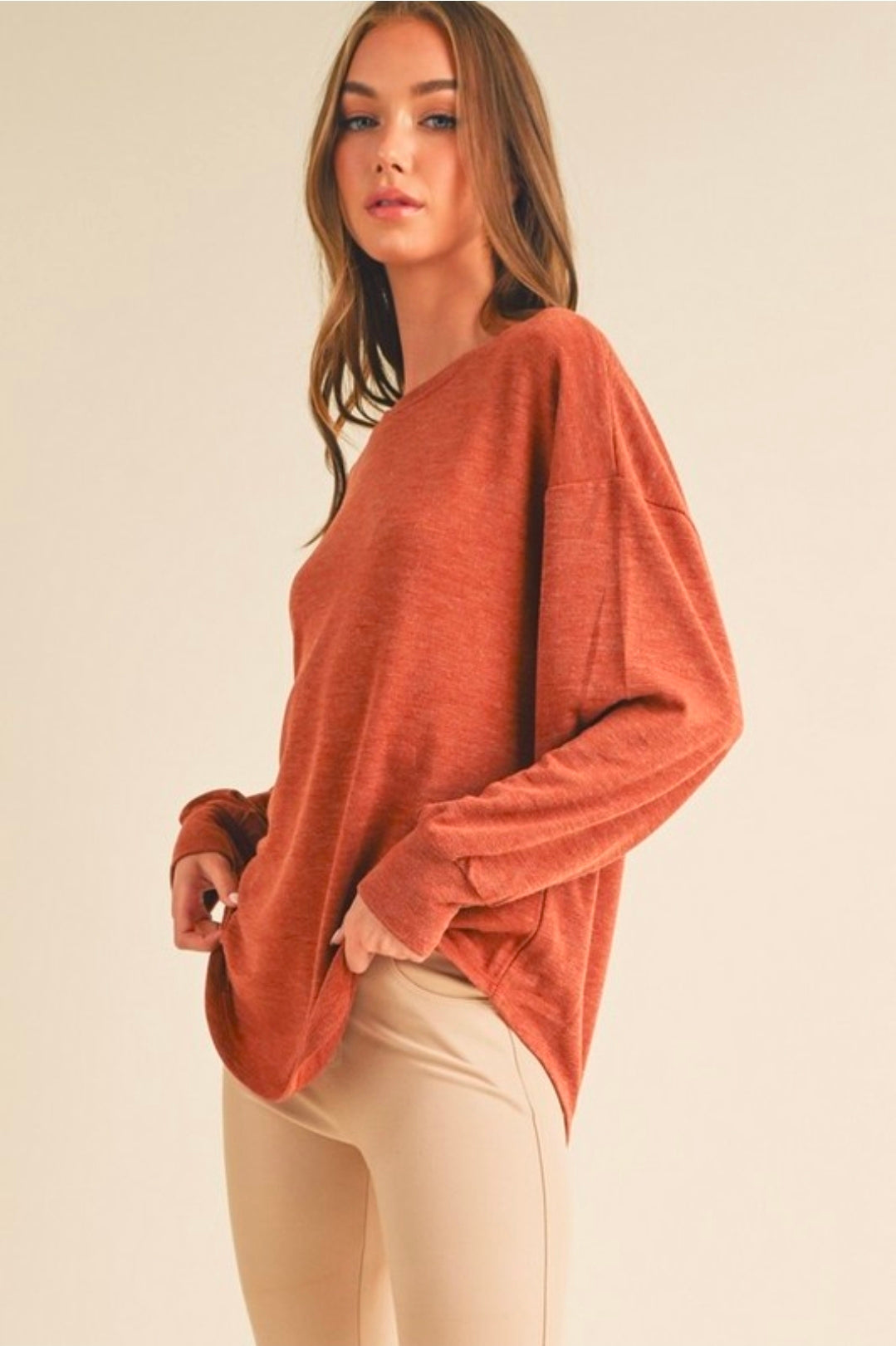 Copper and Cozy Relaxed Fit Top