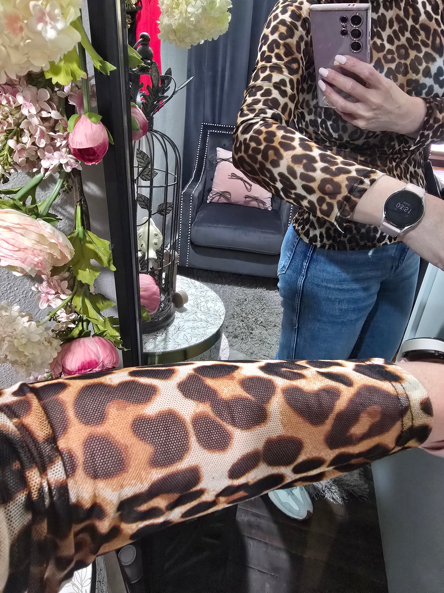 Fierce Leopard Mesh Top