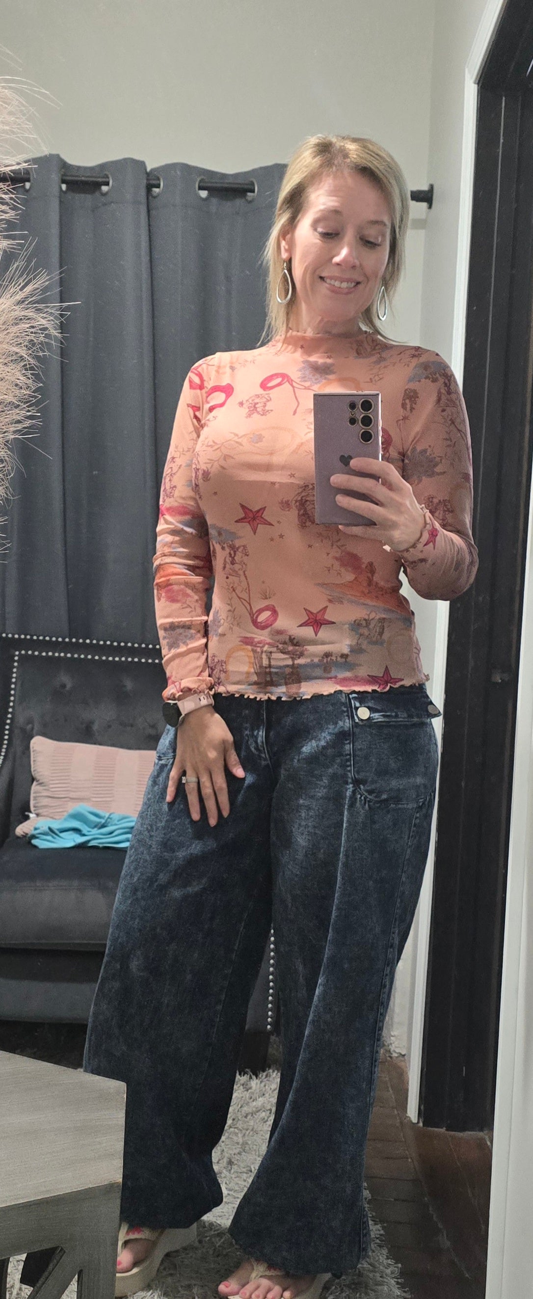 LS Mesh Fall Tops