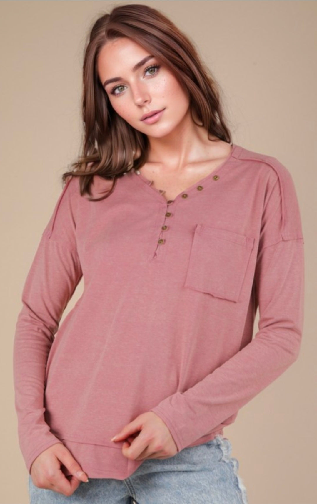 Mauvy Comfy Knit Top