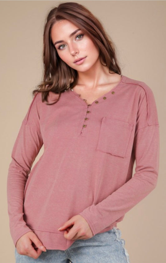 Mauvy Comfy Knit Top