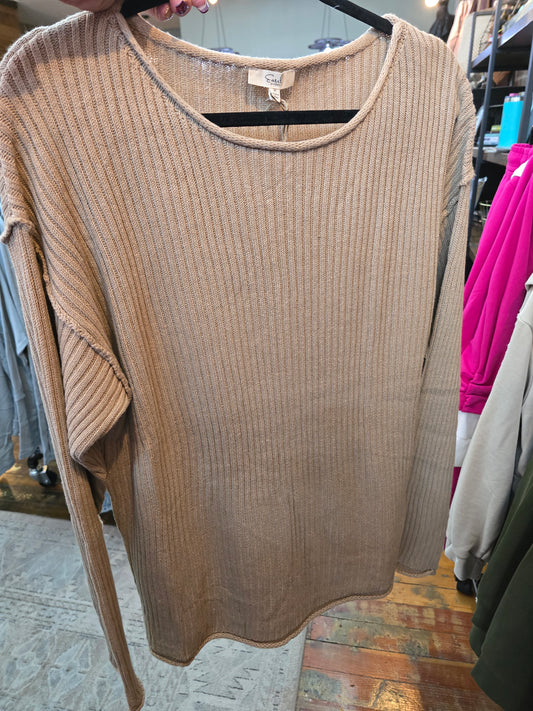 Karyn Khaki Knitted Sweater