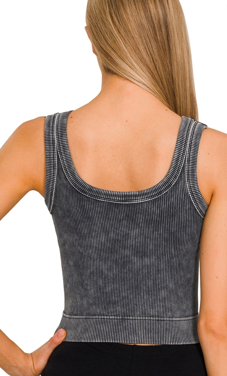 Scoop Neck Ribbed Tank