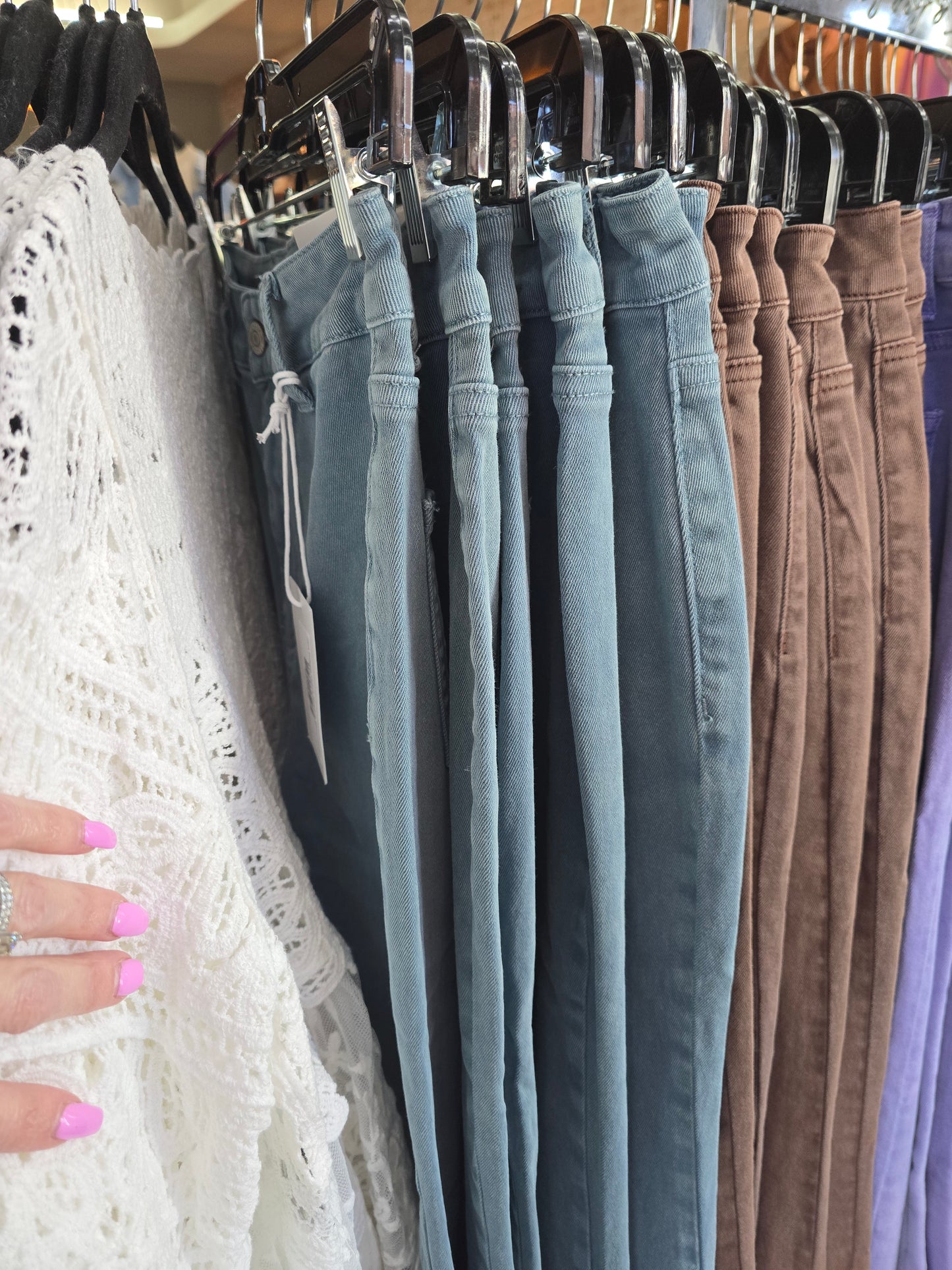 Zen Frayed Cutoff Straight Wide Pants
