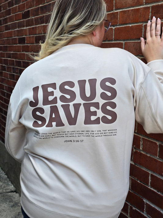 Jesus Saves Comfy Pullover