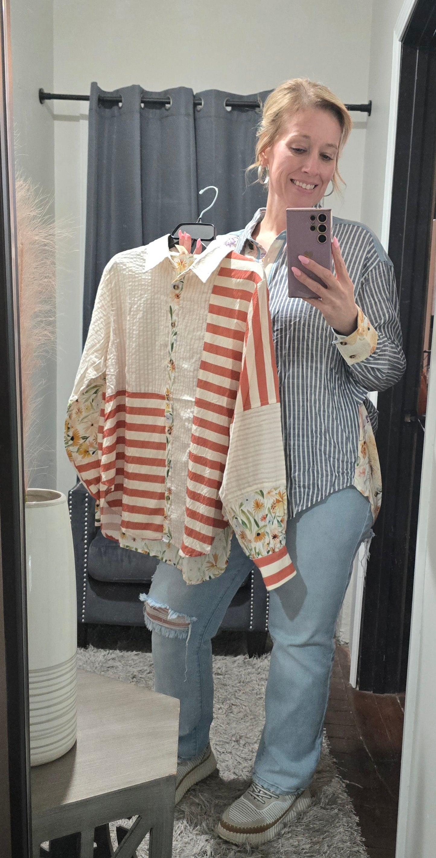 Mixed Emotions Button Down Top