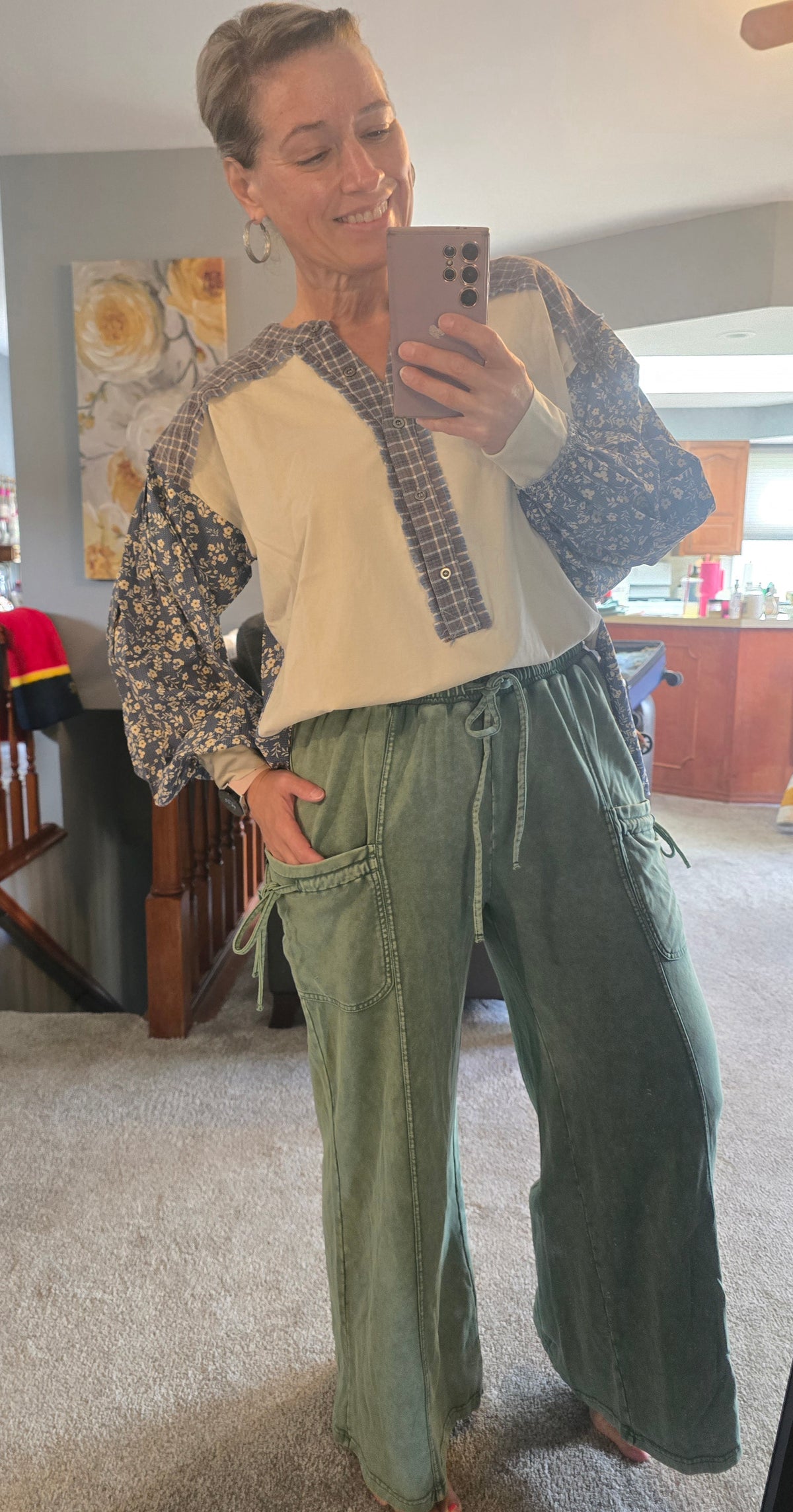 Free Spirit Mineral Wash Cargo Pants