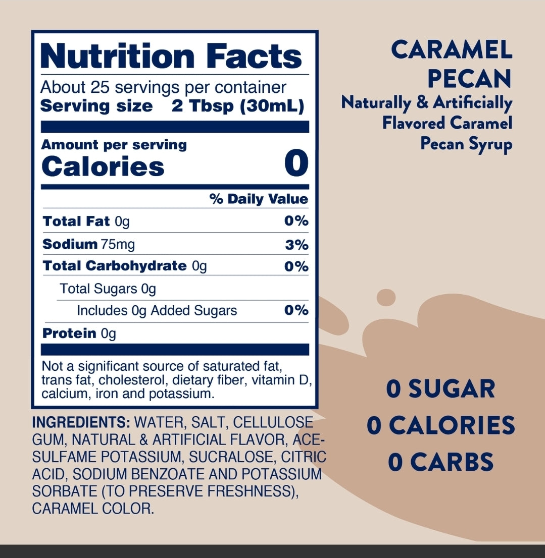 Sugar Free Caramel Pecan Syrup