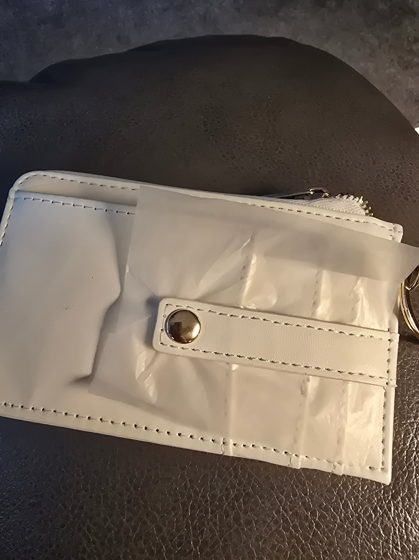 Woven Key Ring Wallet with Card Slots