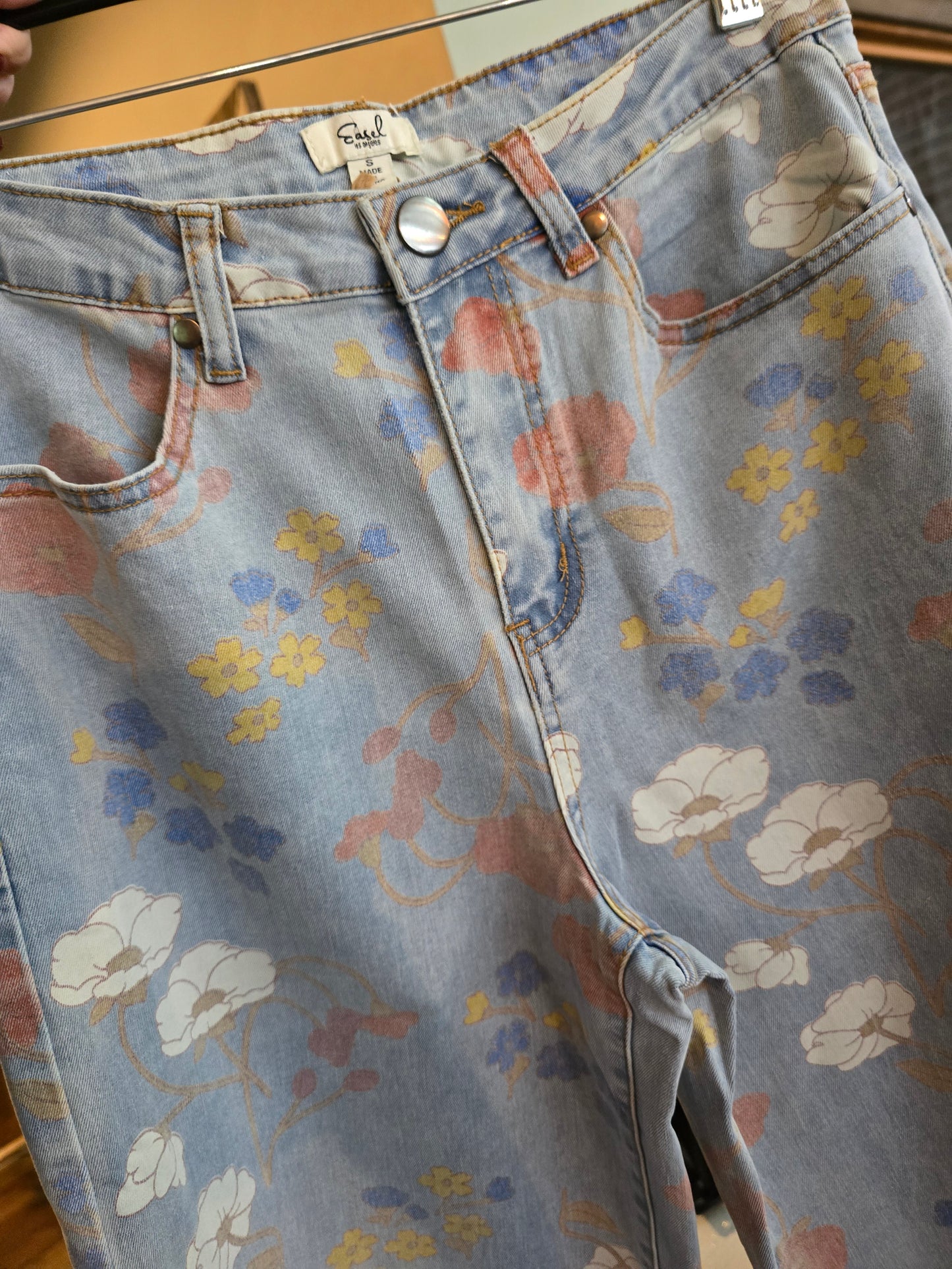 Isabelle Floral Printed Denim Pants