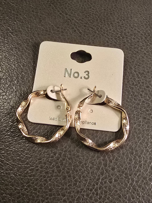Golden Swirl Hoops