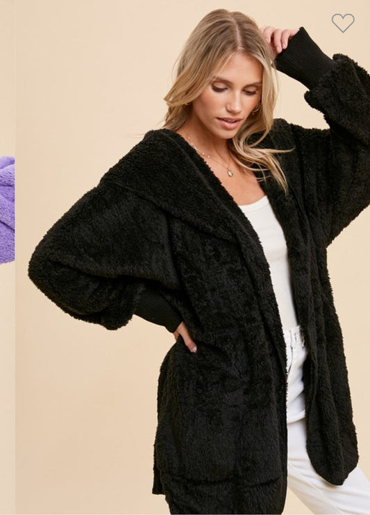 Faux Fur Plush Hooded Jacket