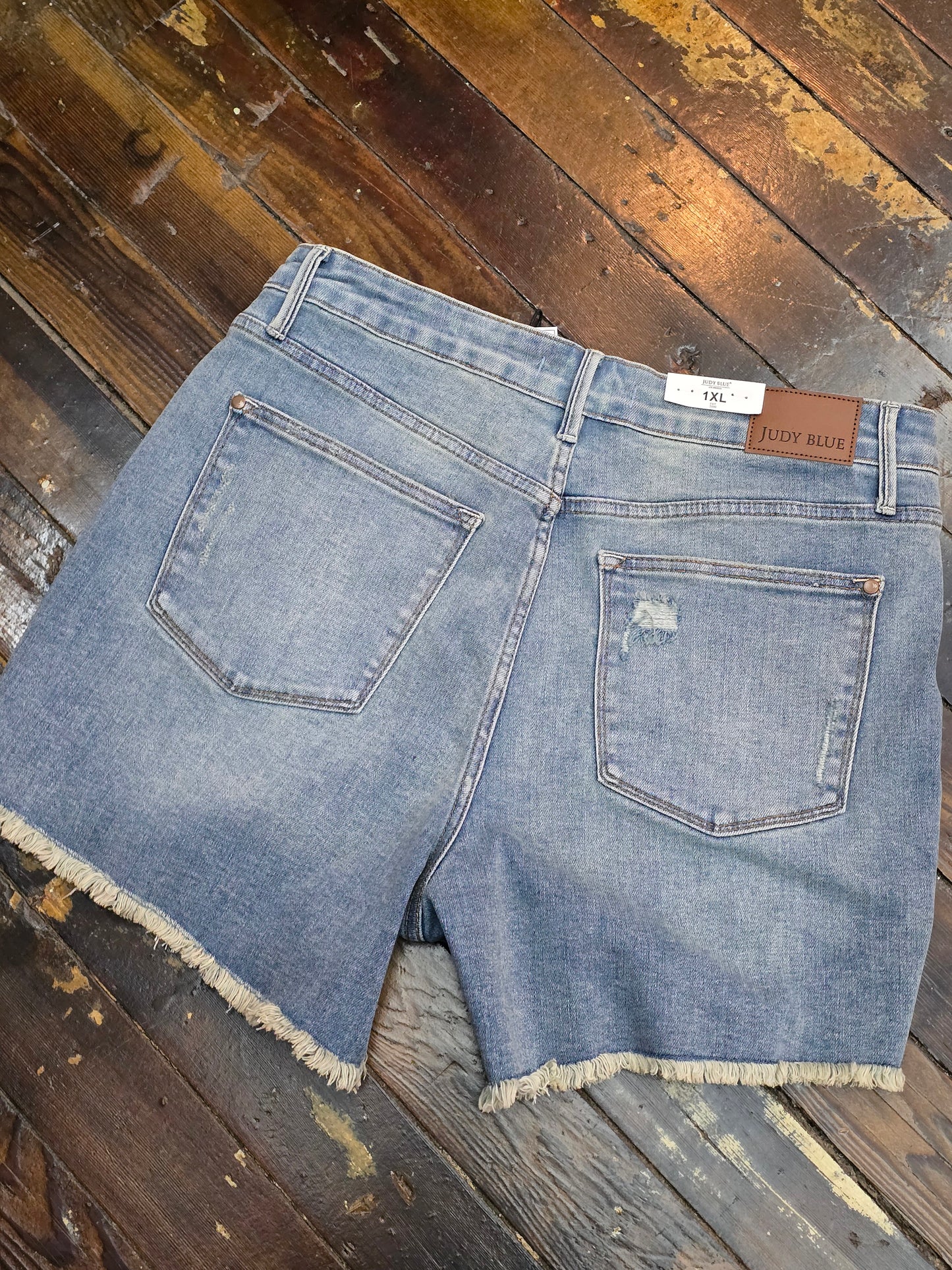 JB Frannie Vintage Wash Denim Shorts