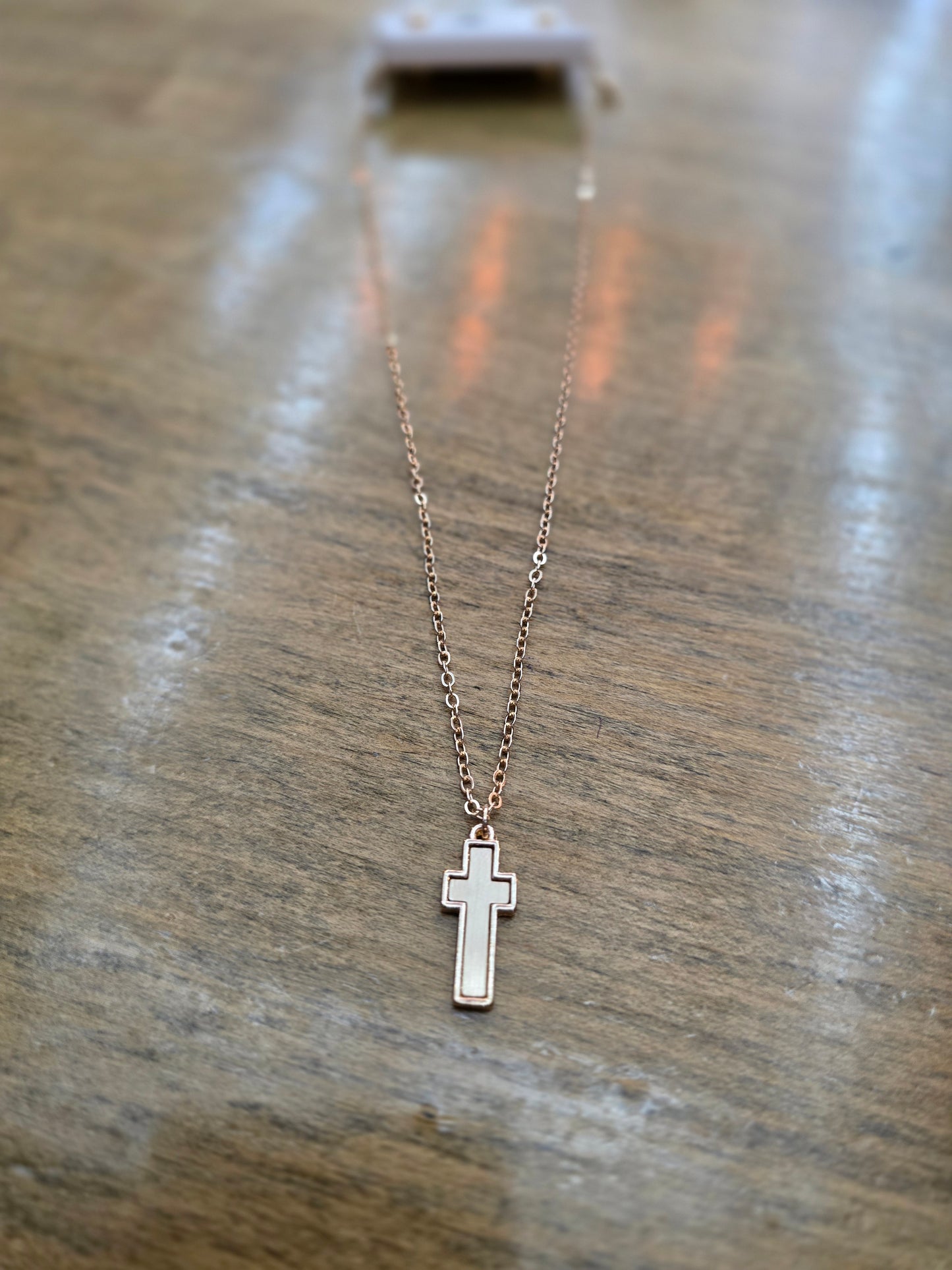 Golden Cross Pendant Necklace