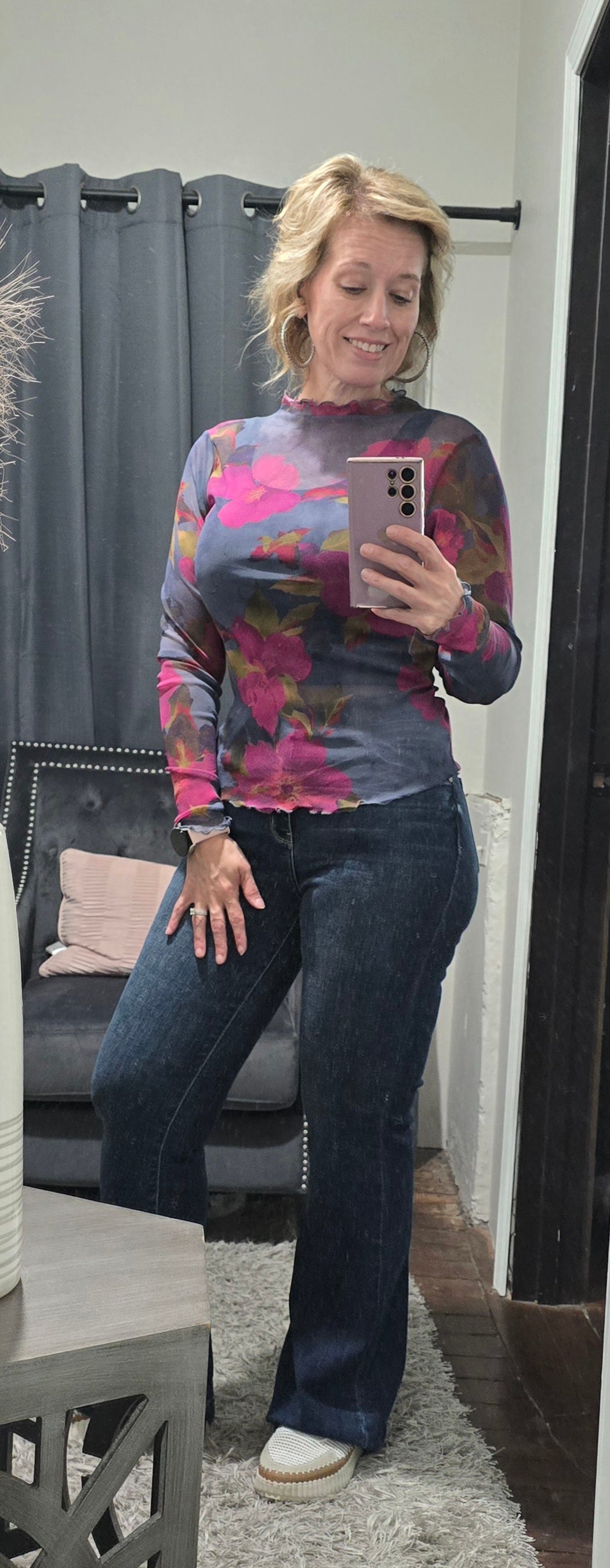 LS Mesh Fall Tops