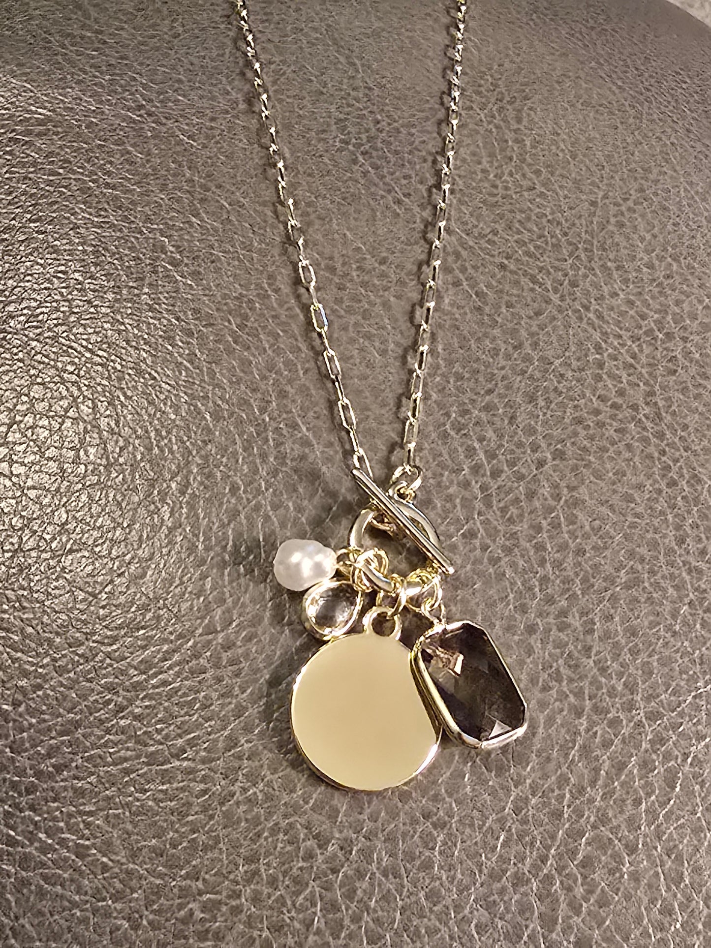 Golden Toggle Charm Necklace