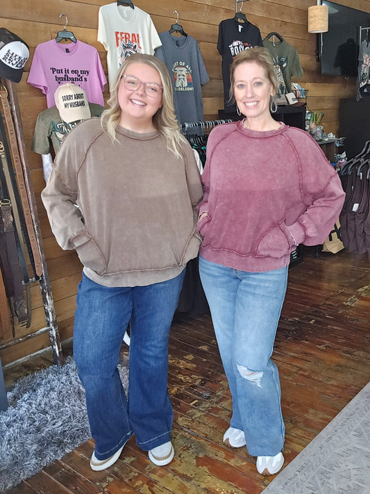 Cozy Nights Mineral Wash Pullover