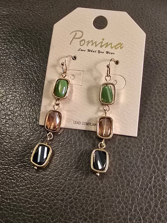 Fall Stone Dangle Earrings