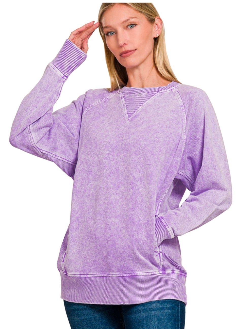 Hallo Snow Washed Pullover