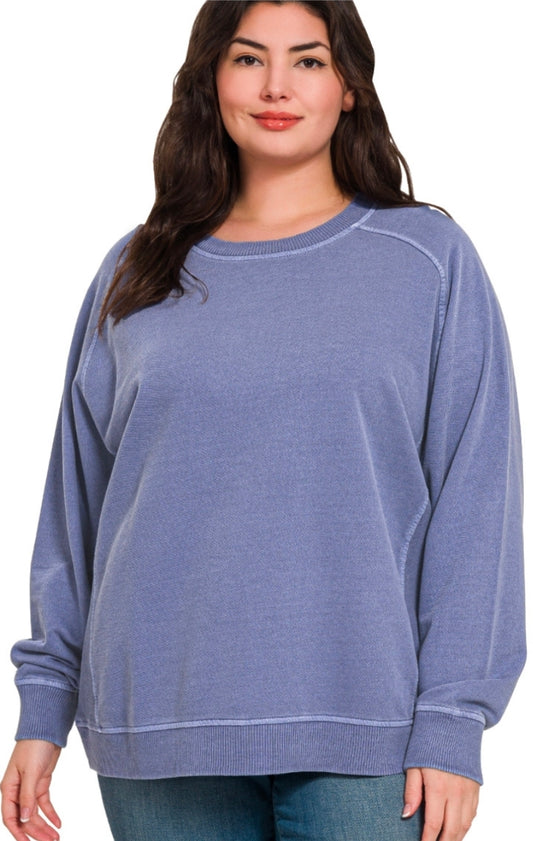 Curvy French Terry Pullover