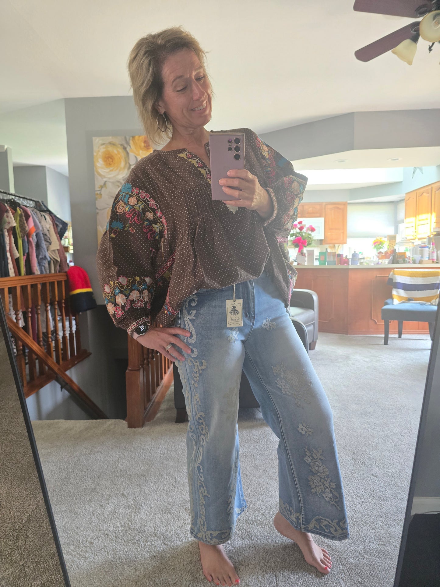 Fall Embroidered Top
