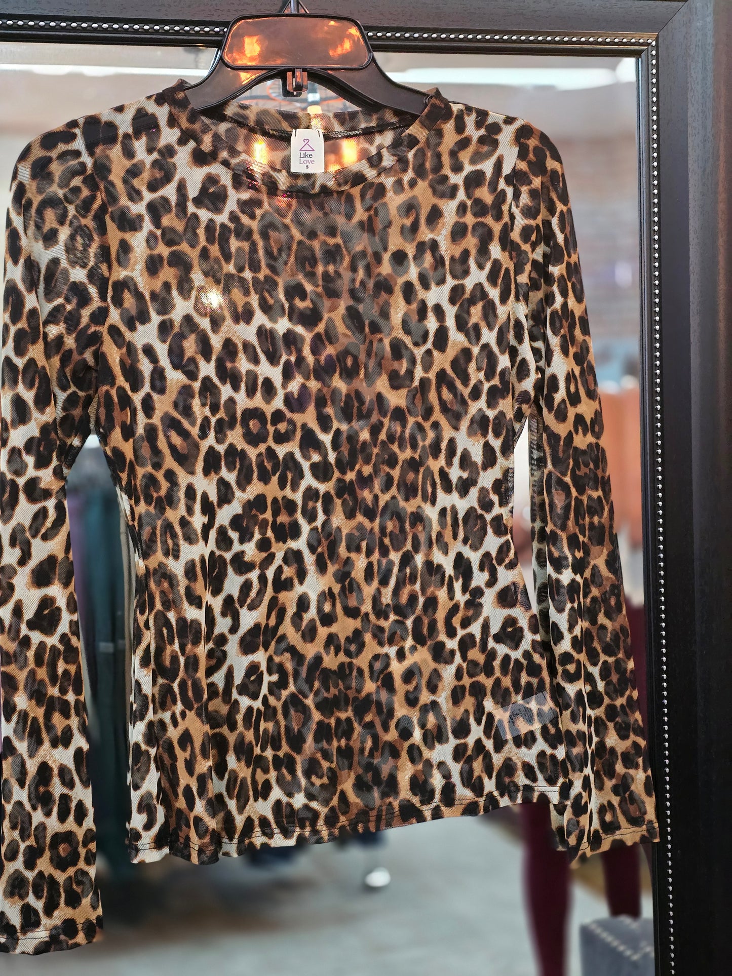 Fierce Leopard Mesh Top