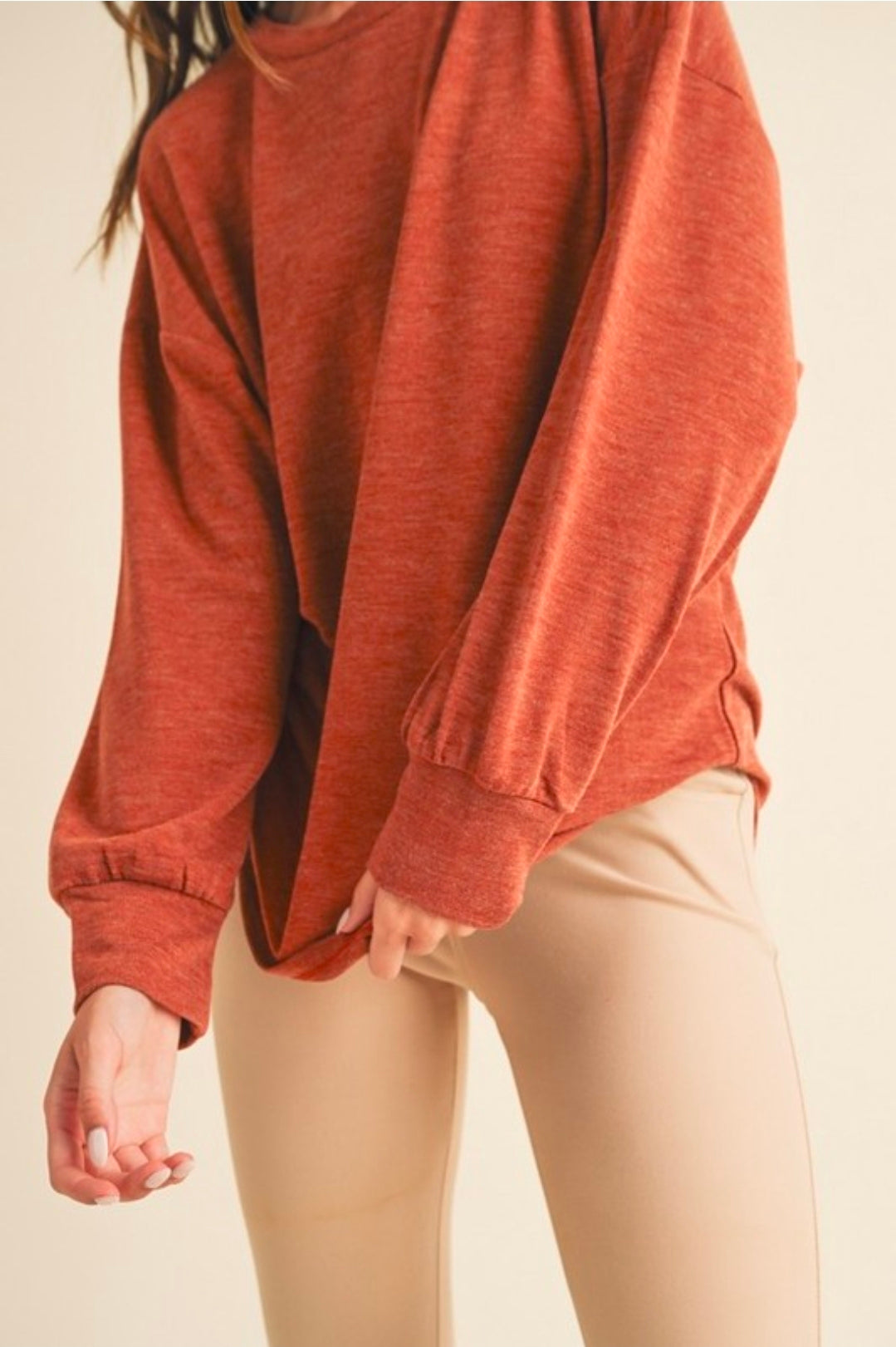 Copper and Cozy Relaxed Fit Top