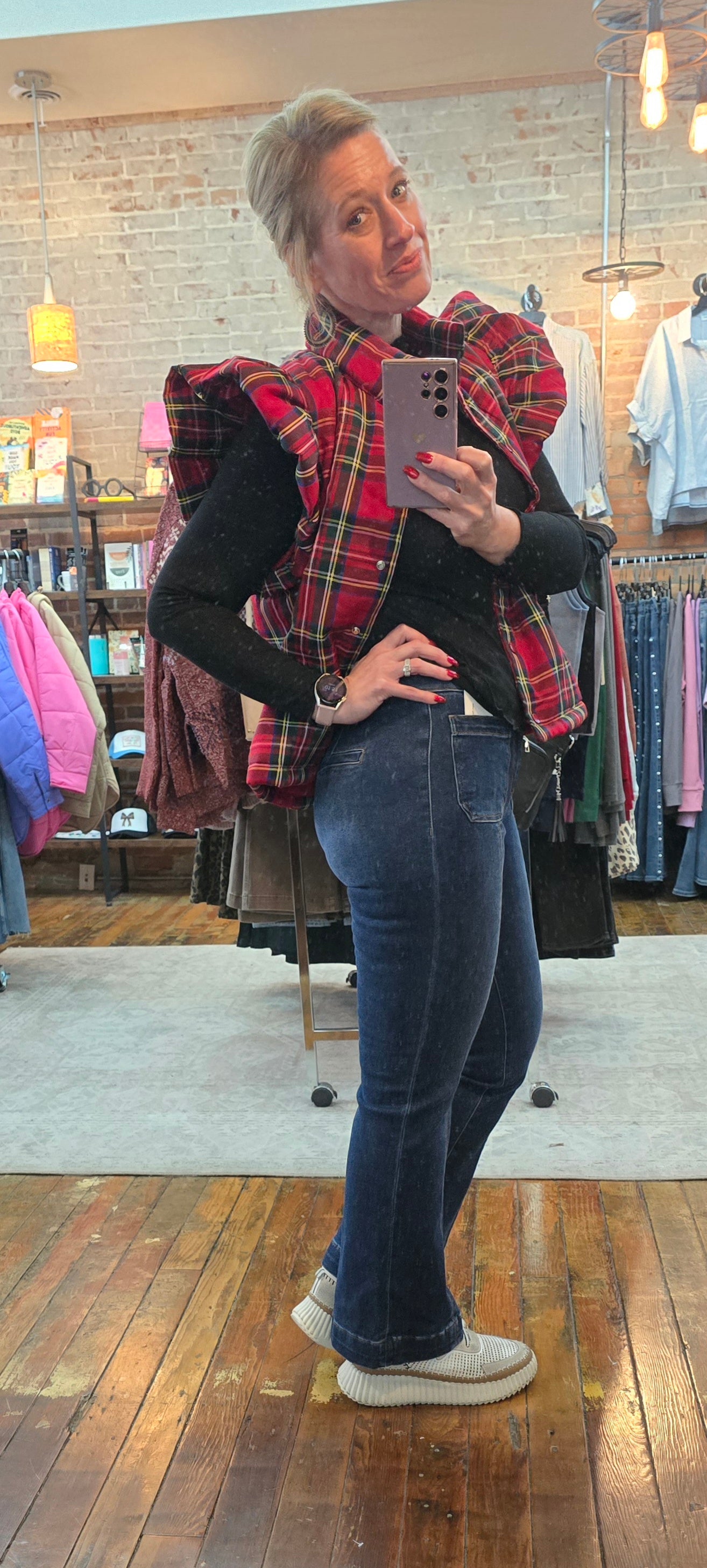 Dark Risen Front Pocket Bootcut Jeans