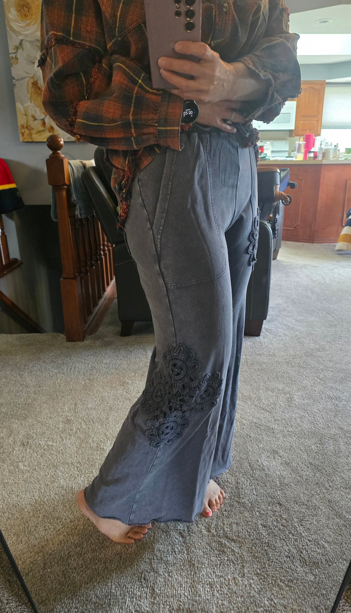 Midnight Lace Mineral Wash Pants