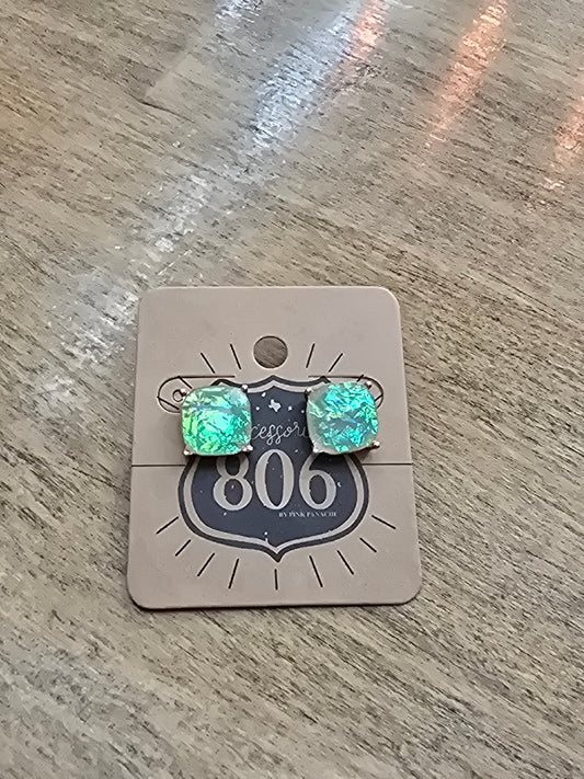 806 Iridescent Stud Earrings