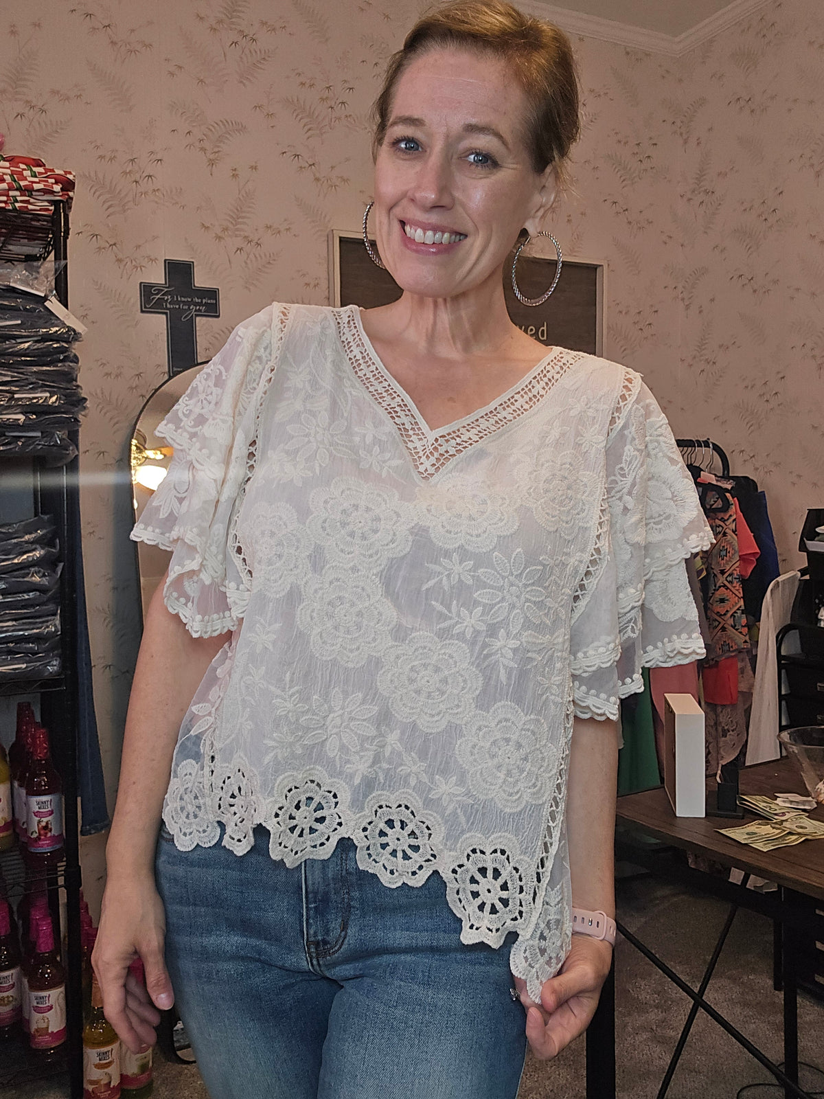 Natural Crocheted Top