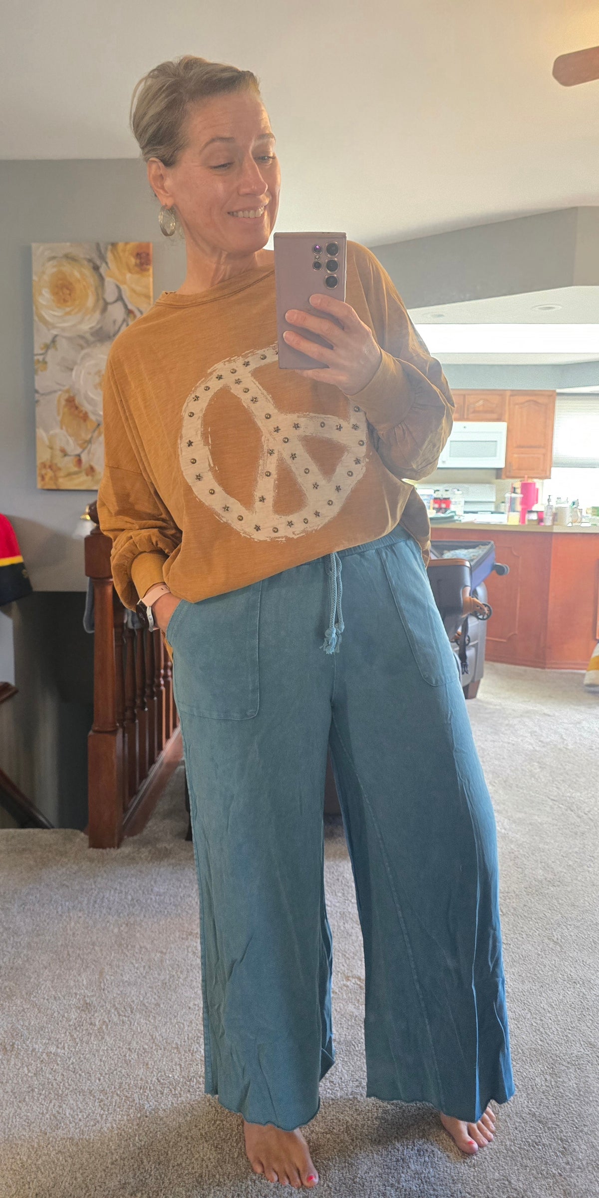 Free Spirit Studded Peace Top