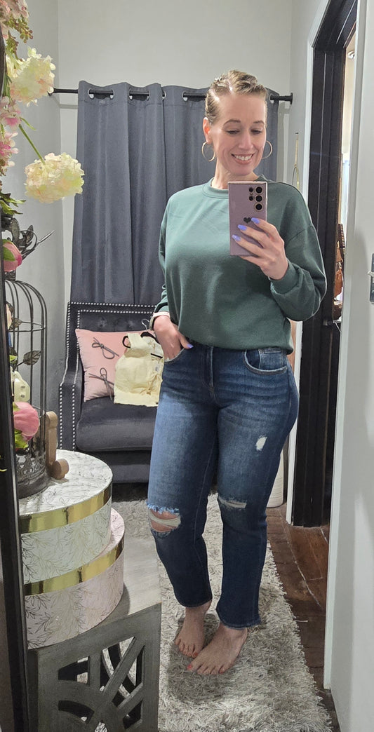 Kierra HR Ankle Straight Denim