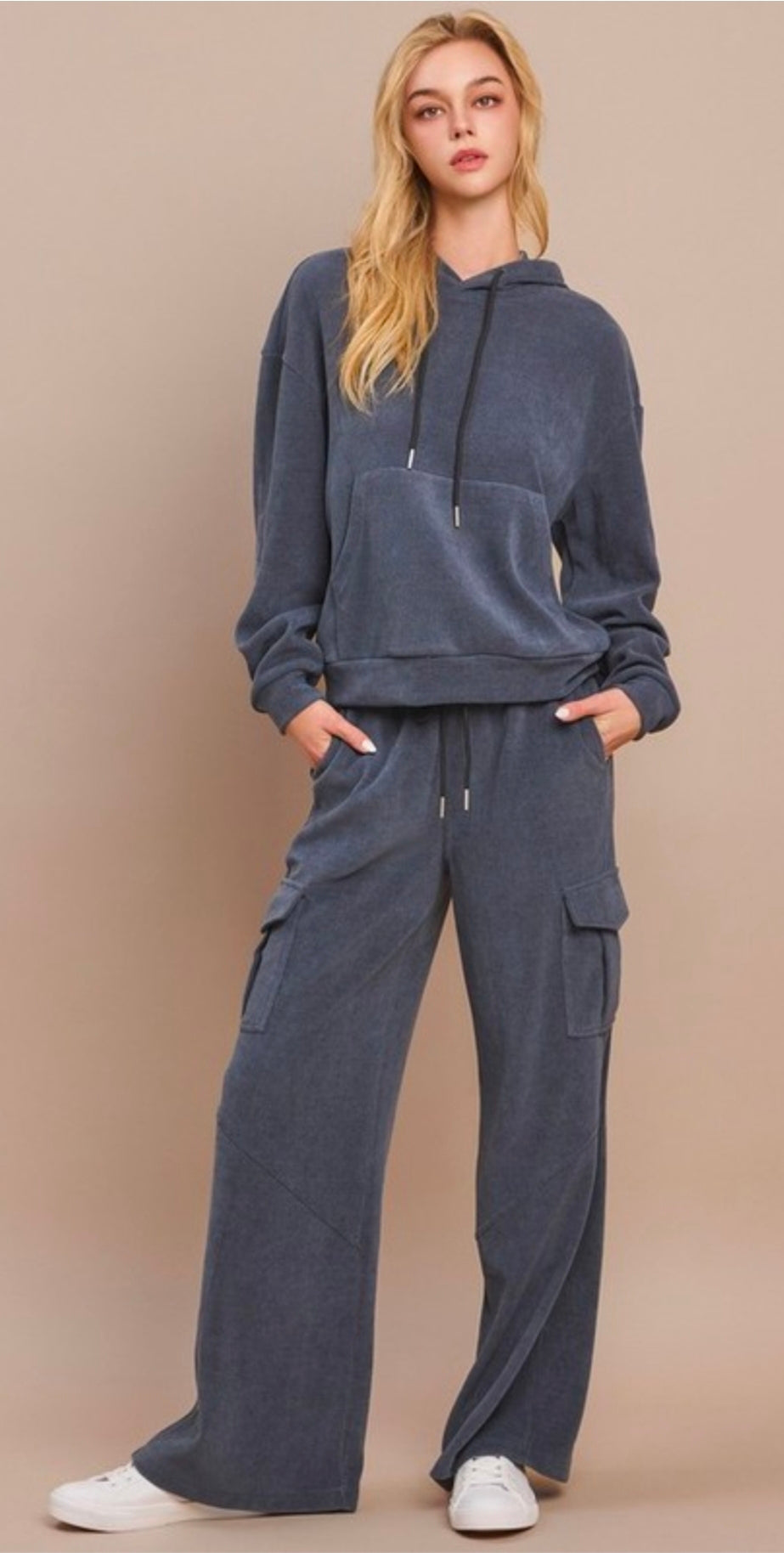 Cara Corduroy Ribbed Hoodie