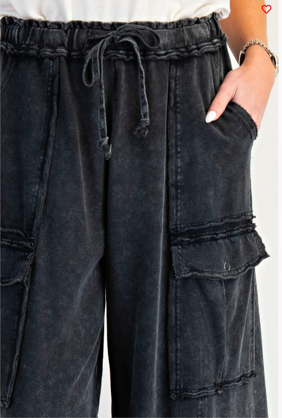 Kacie Wide Leg Cargo Style Pants