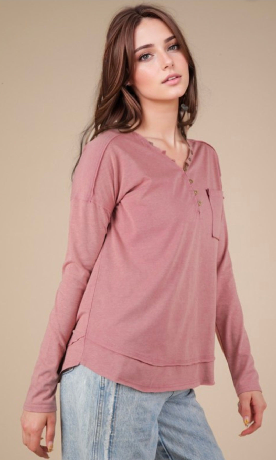 Mauvy Comfy Knit Top