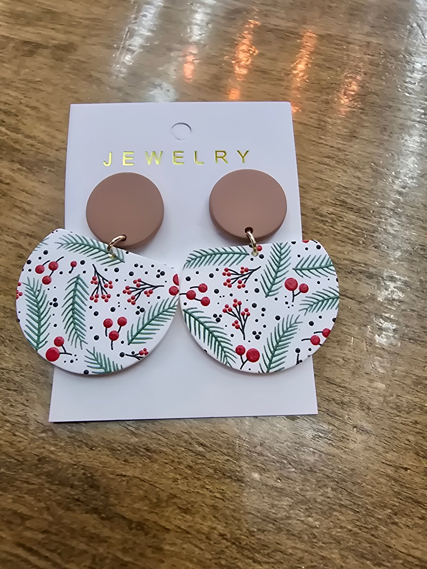 Christmas Holly Earrings