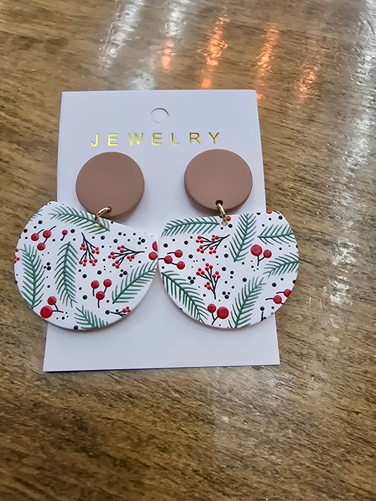 Christmas Holly Earrings
