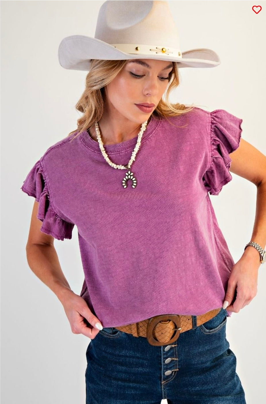 Cynthia Ruffle Sleeve Top