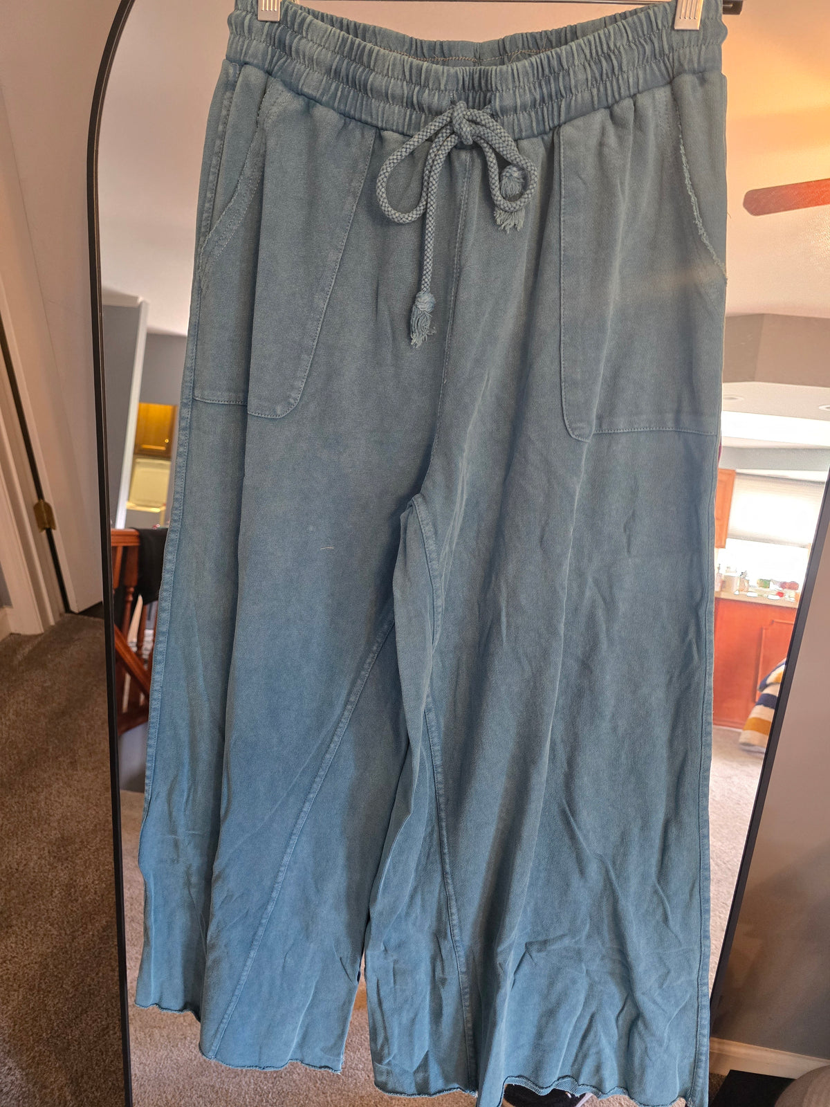 Teal Free Flow Wide Leg Pants