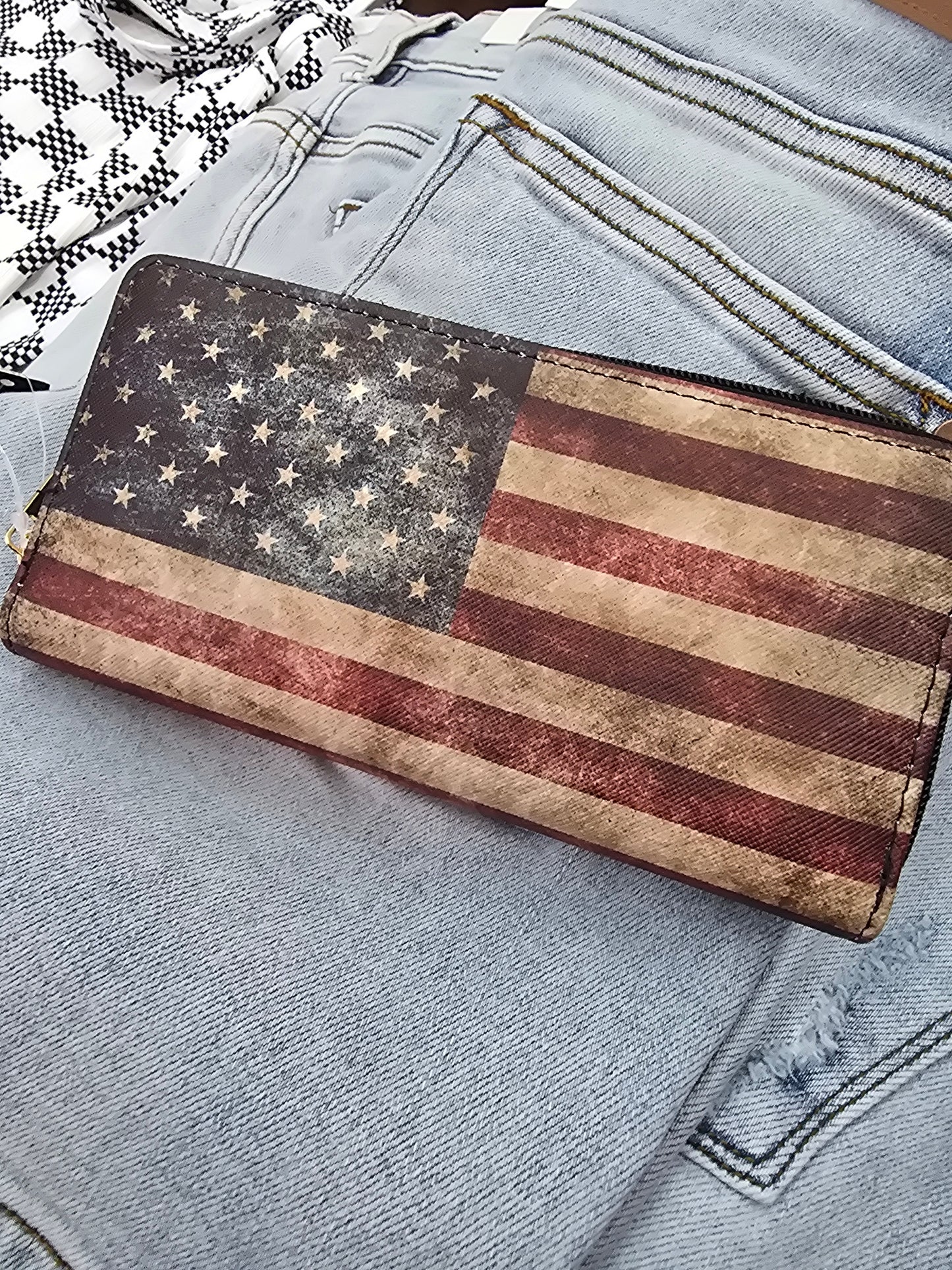Women's Clutch Wallet Flag