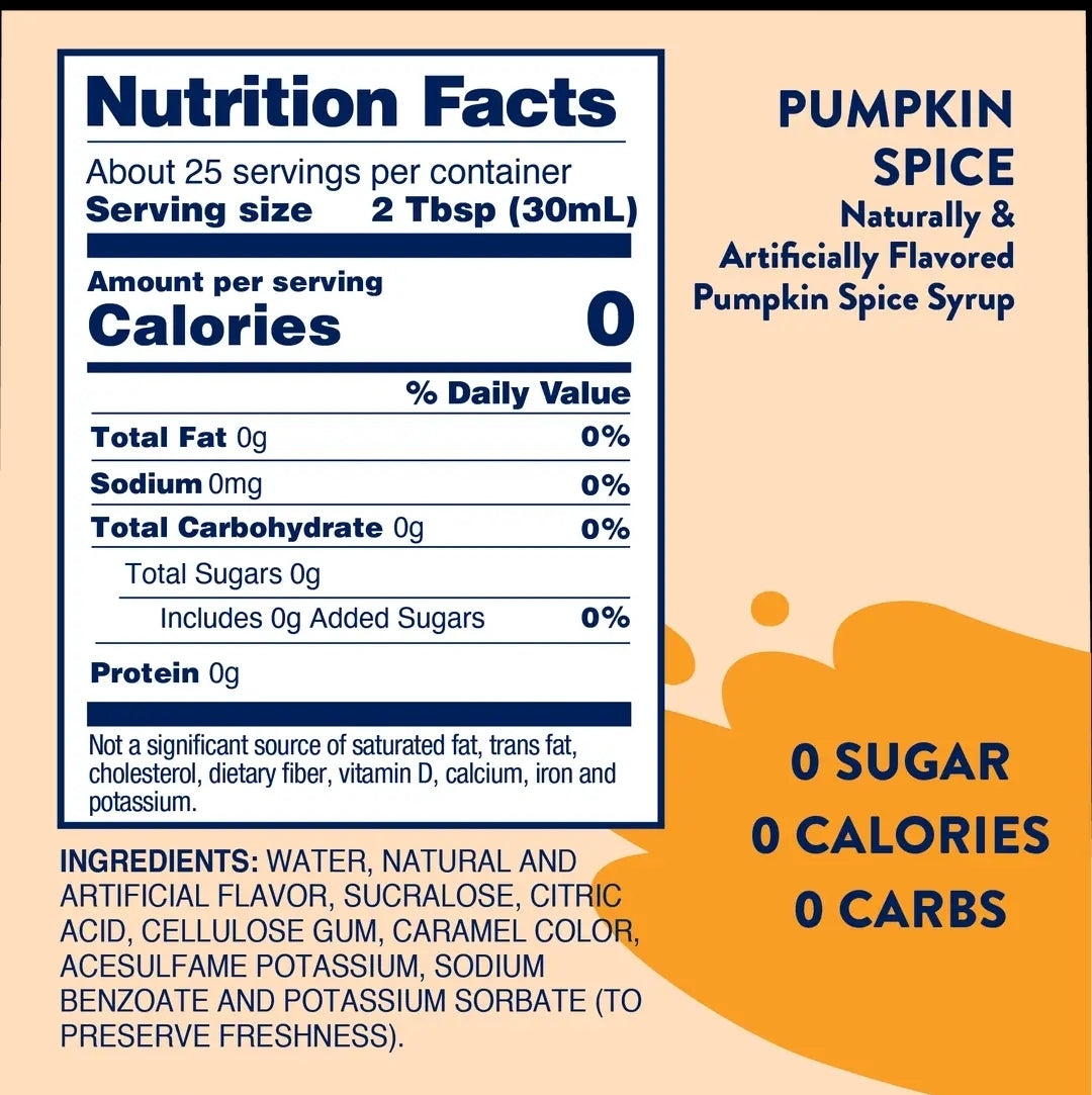 Sugar Free Pumpkin Spice Syrup